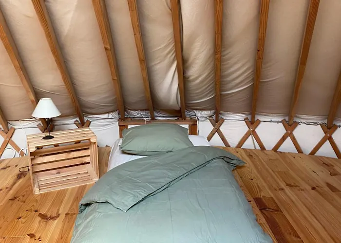 Lüks kamp alanı Yourte Brigite Saint-Barthelemy-Lestra